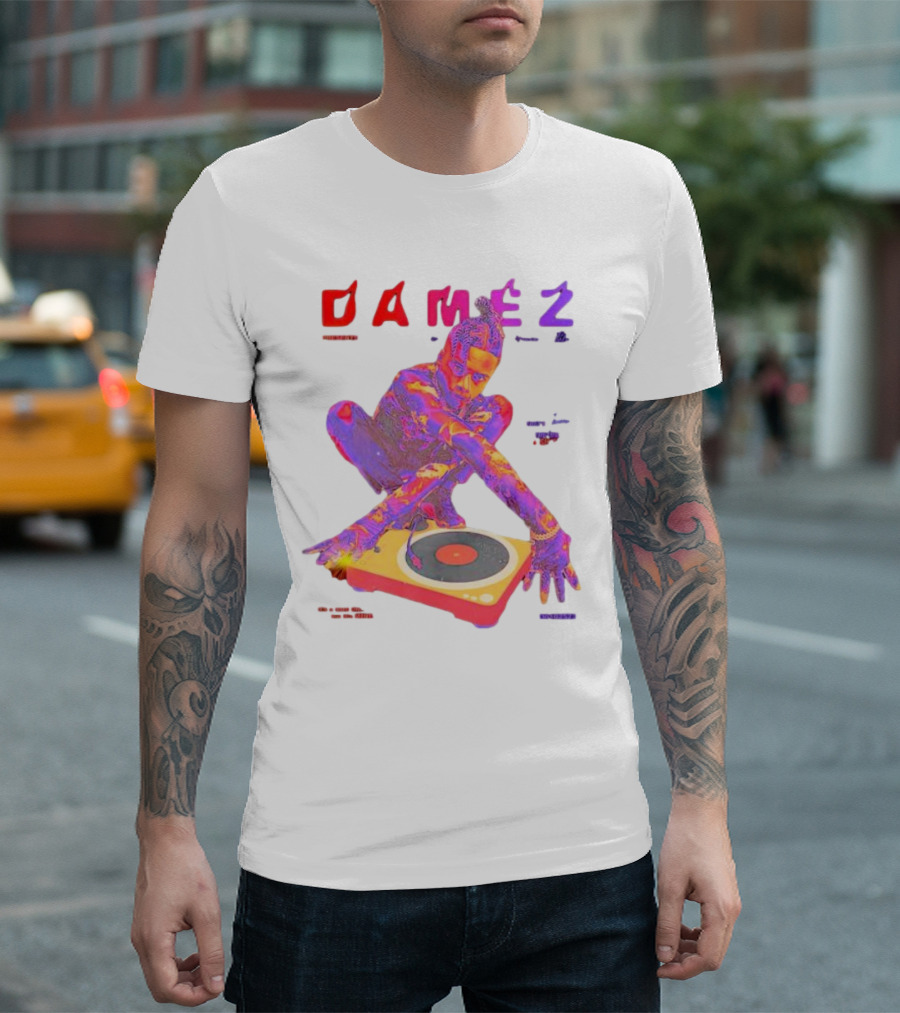 Damez Presents HIPHOP50 Vibrant Turntable Experience T-Shirt