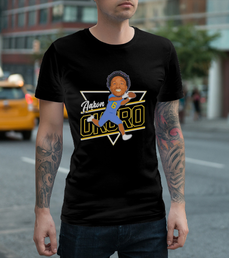 Aaron Okoro Football Caricature Signature 6 Jersey T-Shirt