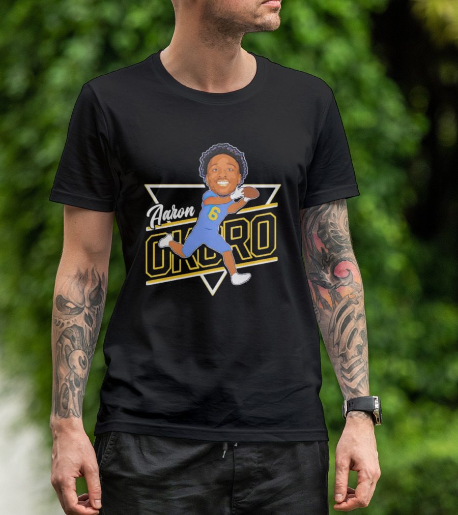 Aaron Okoro Football Caricature Signature 6 Jersey T-Shirt