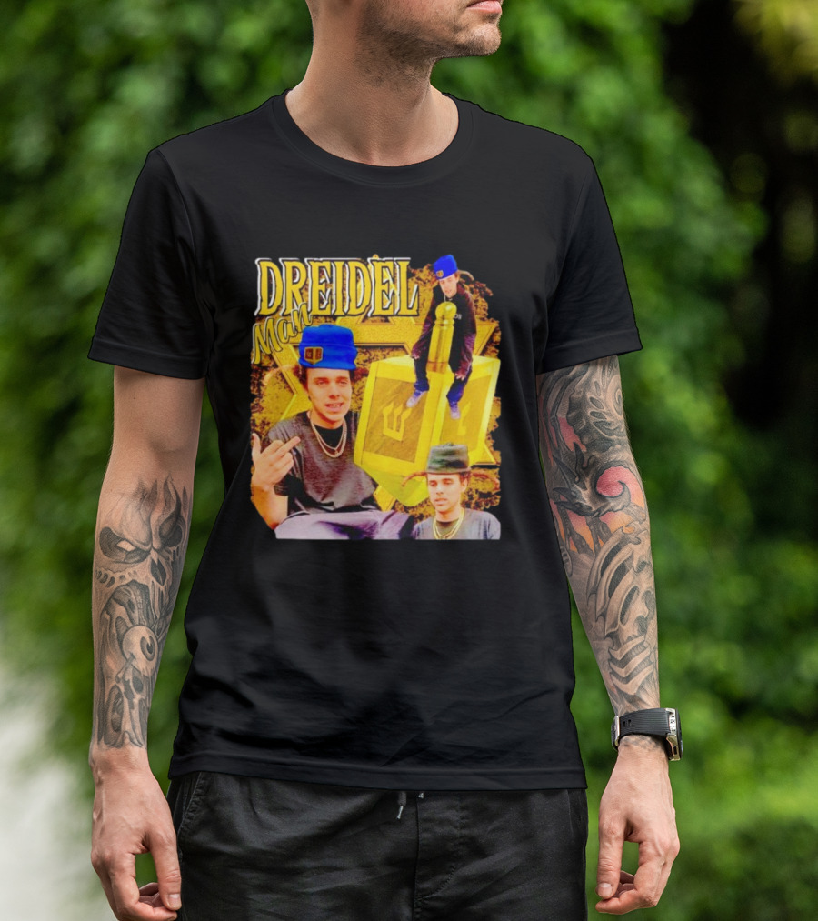 Dreidel Man Vintage Star Yellow Dreidel Hat T-Shirt