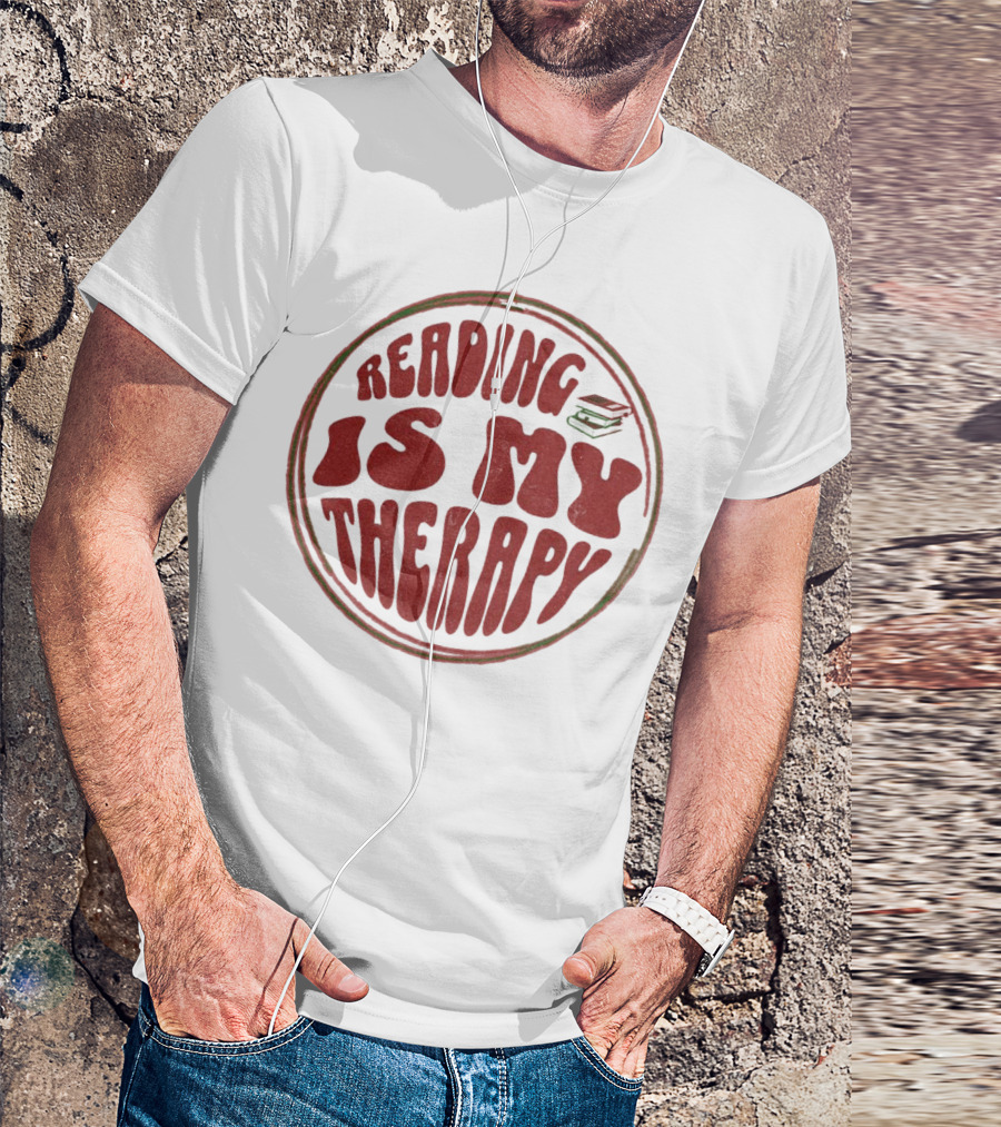 Reading Is My Therapy Retro Book Lover T-Shirt