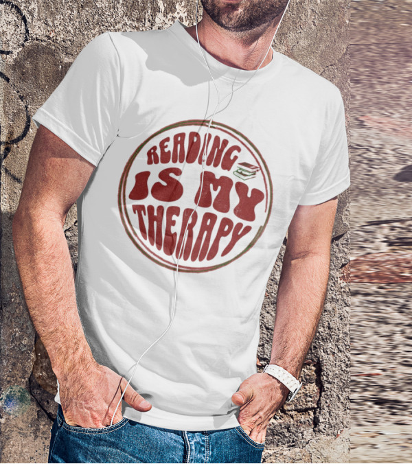 Reading Is My Therapy Retro Book Lover T-Shirt