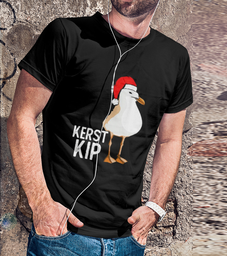 Kerst Kip Santa Hat Christmas Bird T-Shirt