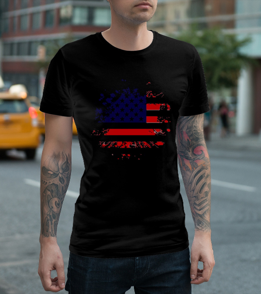 American Flag Grunge T-Shirt
