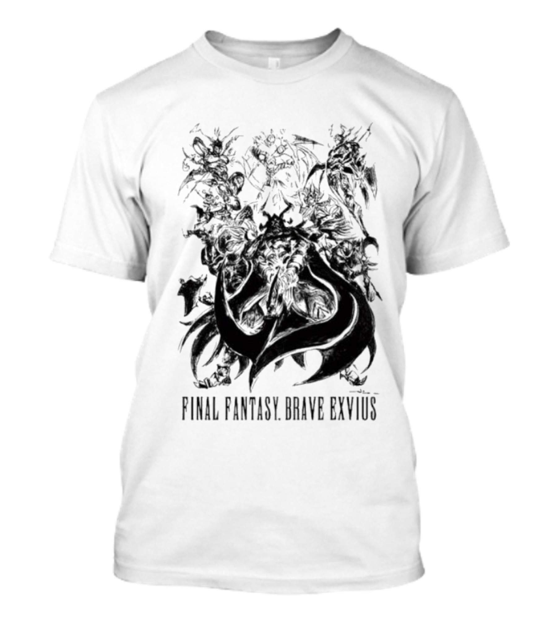 Final Fantasy Brave Exvius Fantasy Characters Artwork Collection T-Shirt