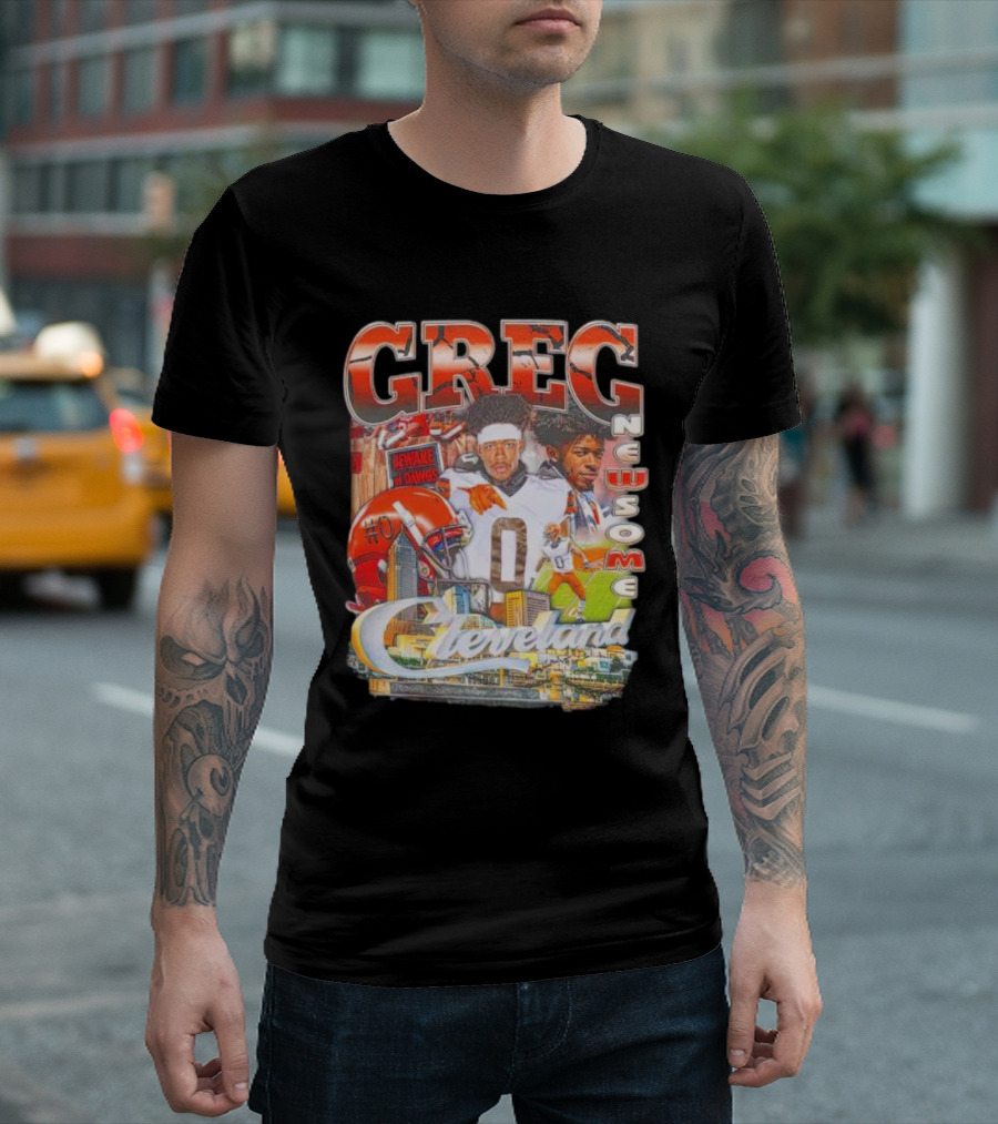 Greg Newsome II Cleveland Collage Beware of Dawgs T-Shirt