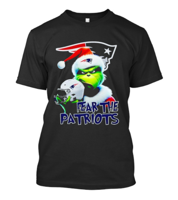 Fear The Patriots Santa Grinch New England NFL T-Shirt