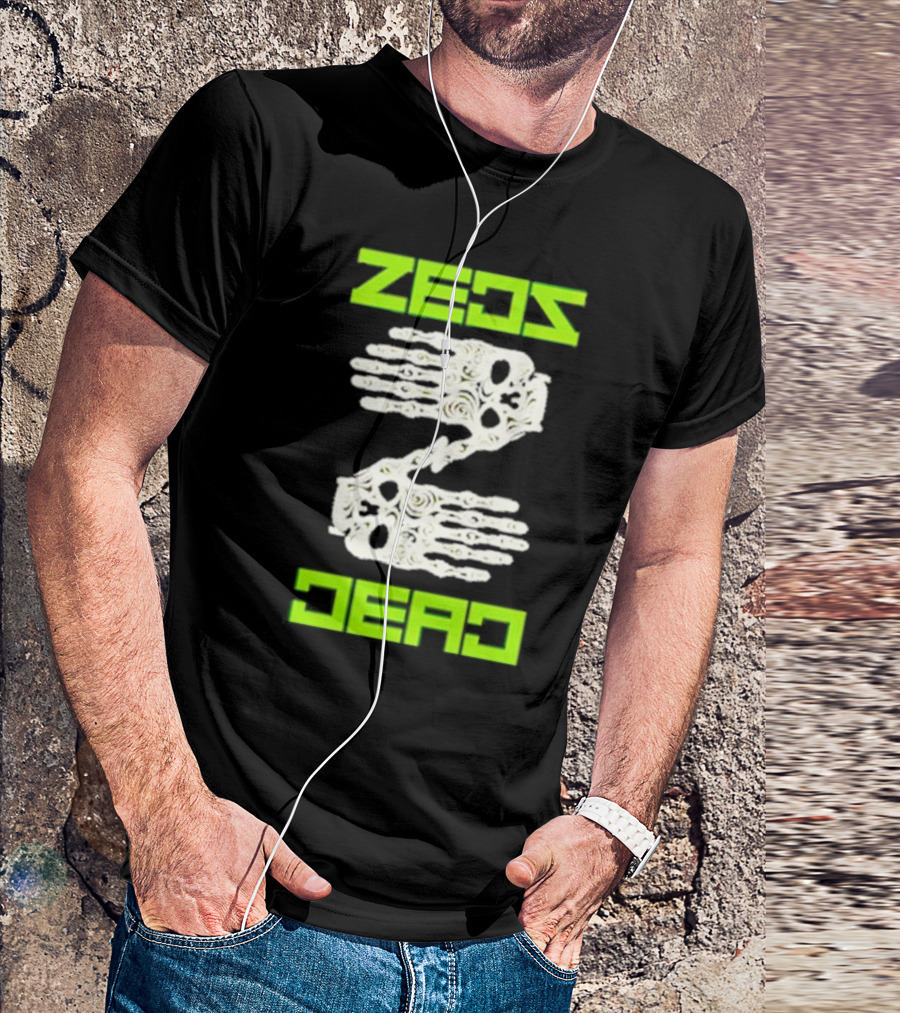 Zeds Dead Skeleton Hands Neon Typography T-Shirt
