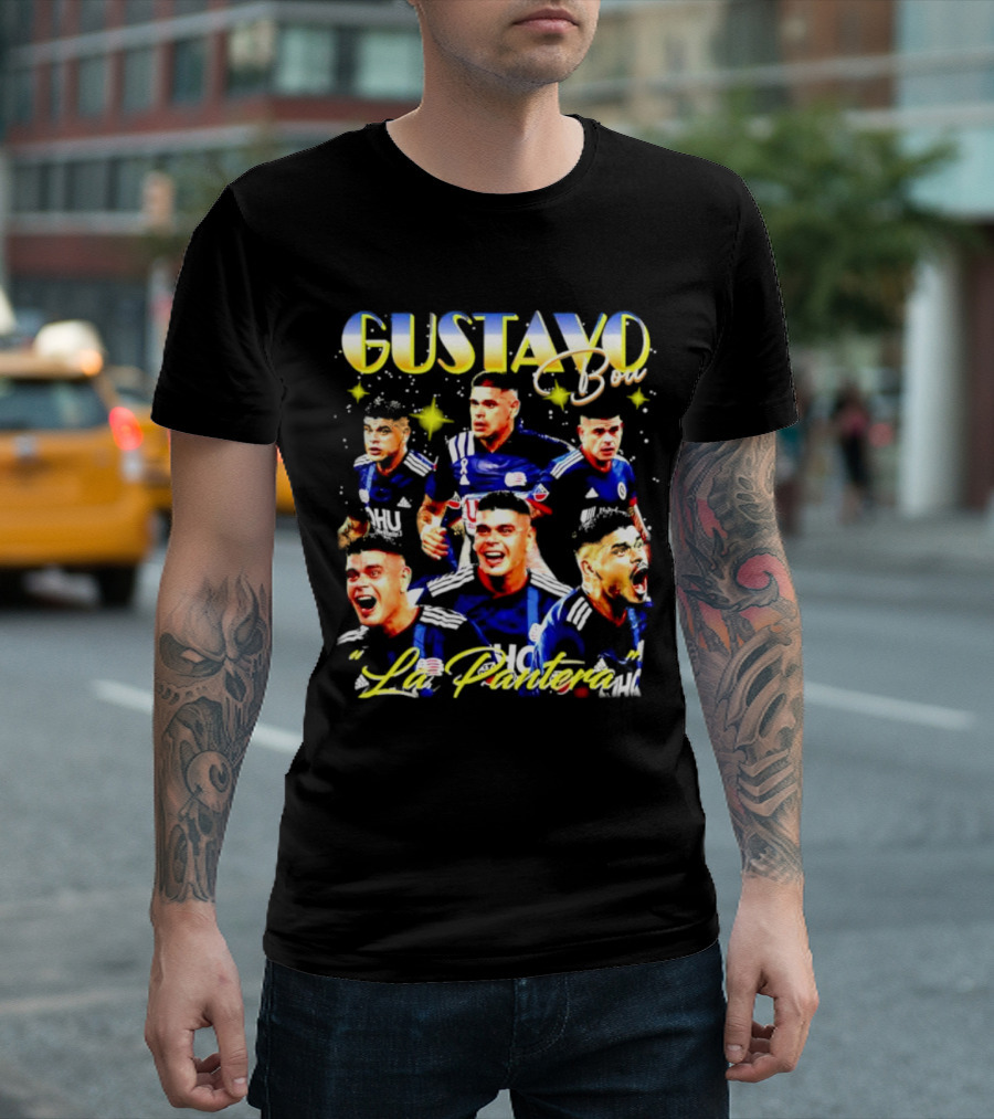 Gustavo Bou La Pantera New England Revolution Star T-Shirt
