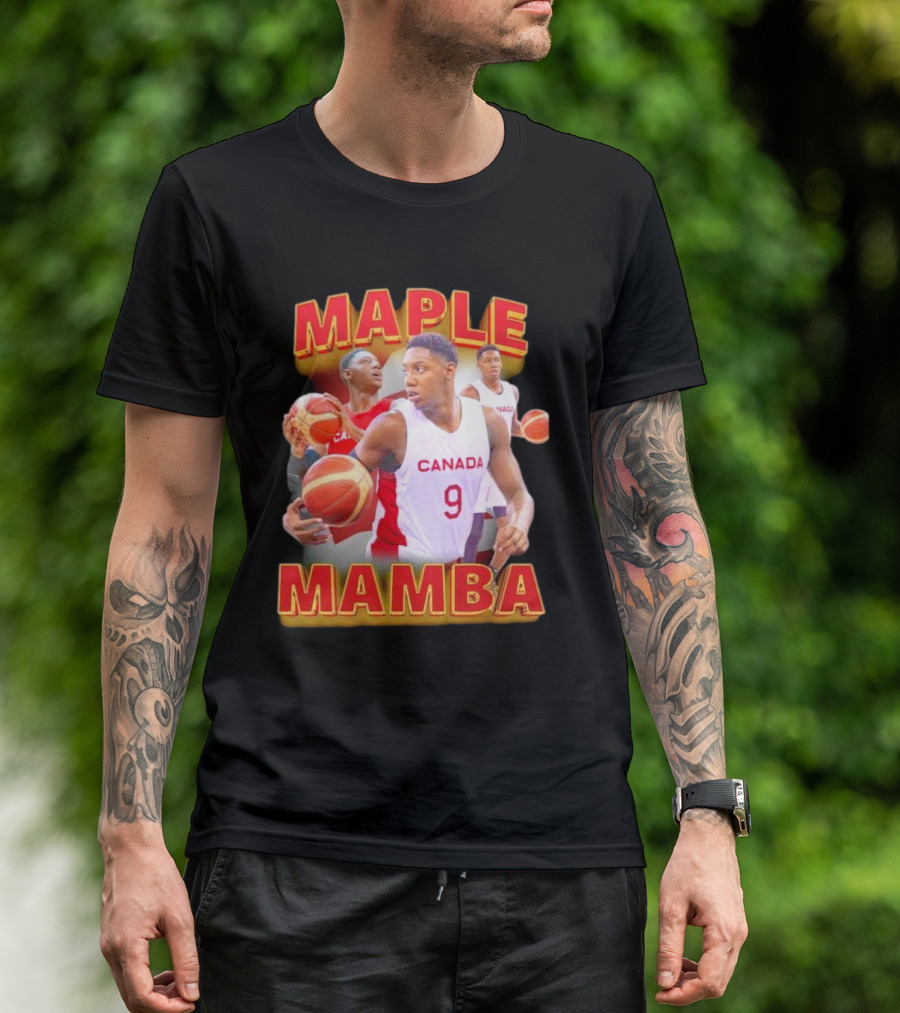 Maple Mamba Canada Basketball Player Number 9 T-Shirt