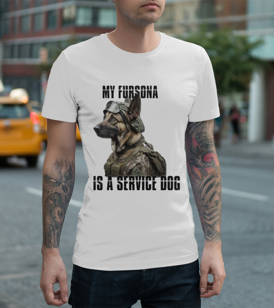 My Fursona Is A Service Dog In Tactical Gear T-Shirt
