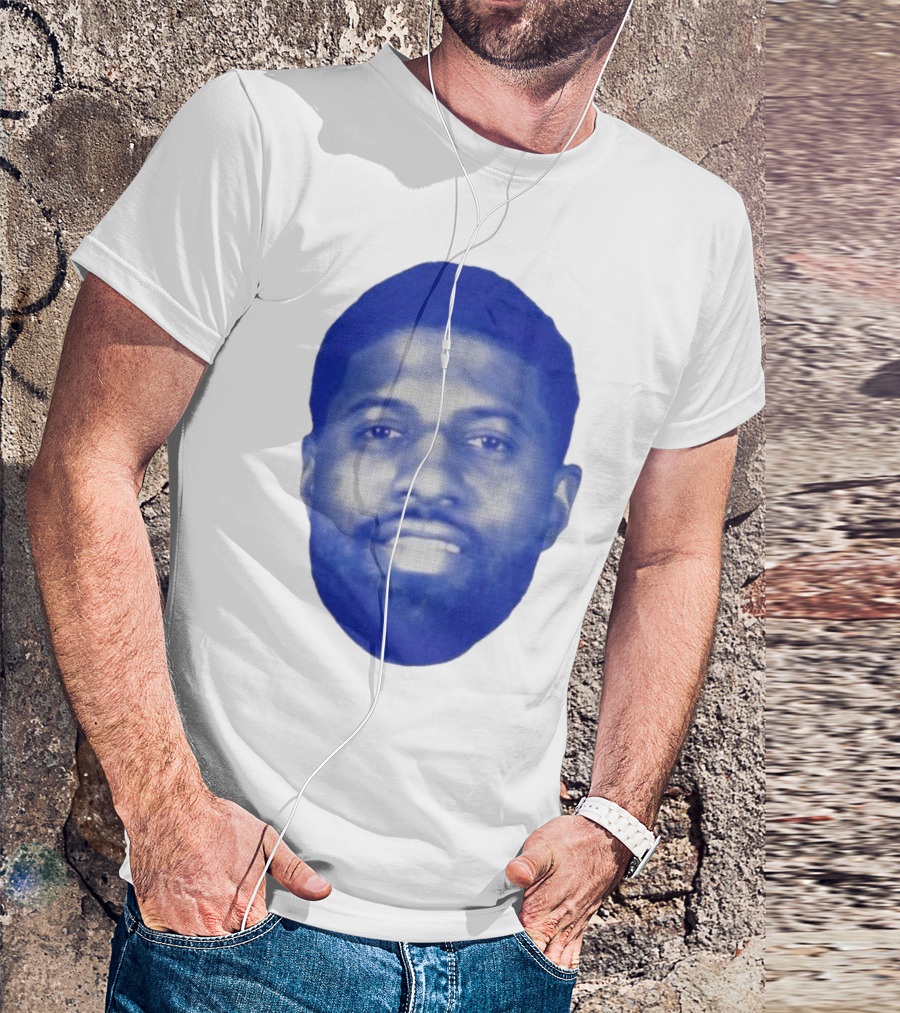 Paul George Blue Halftone Face T-Shirt