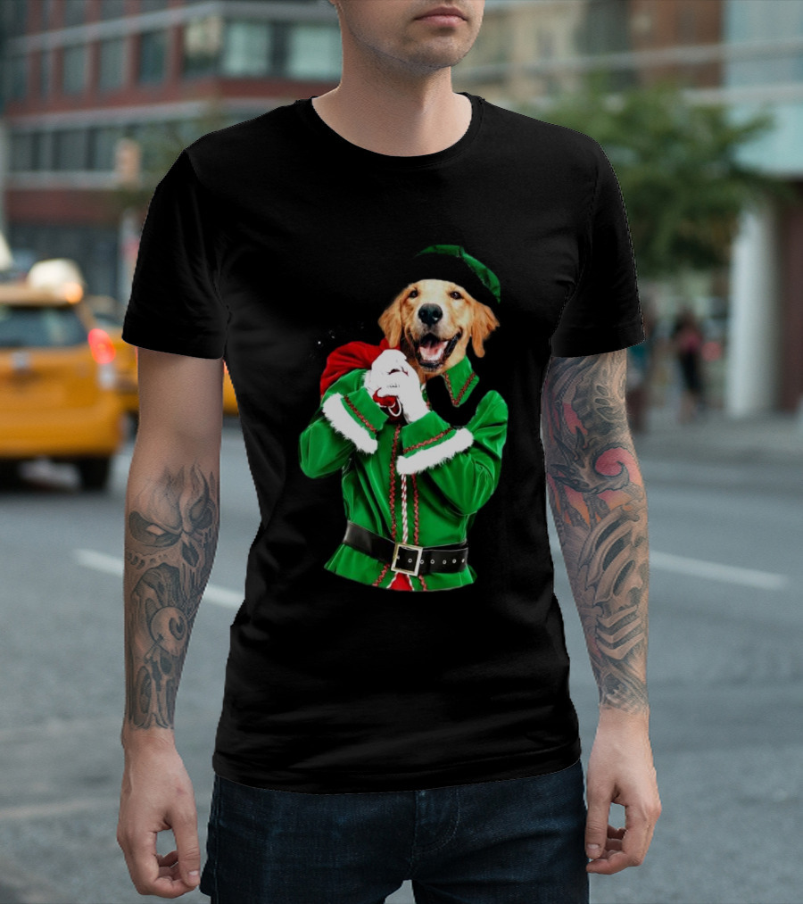 Charlie Personalized Santa Dog Christmas T-Shirt