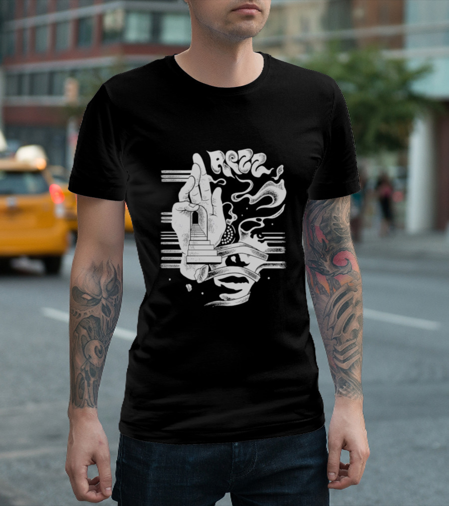 Rezz Perception Hand Staircase And Psychedelic Elements T-Shirt