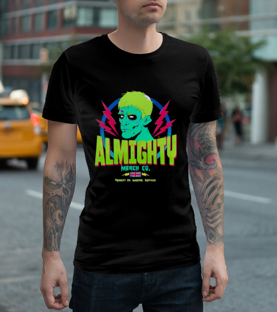 Almighty Merch Co. Frankenstein Illustration Trimley St. Martin Suffolk T-Shirt