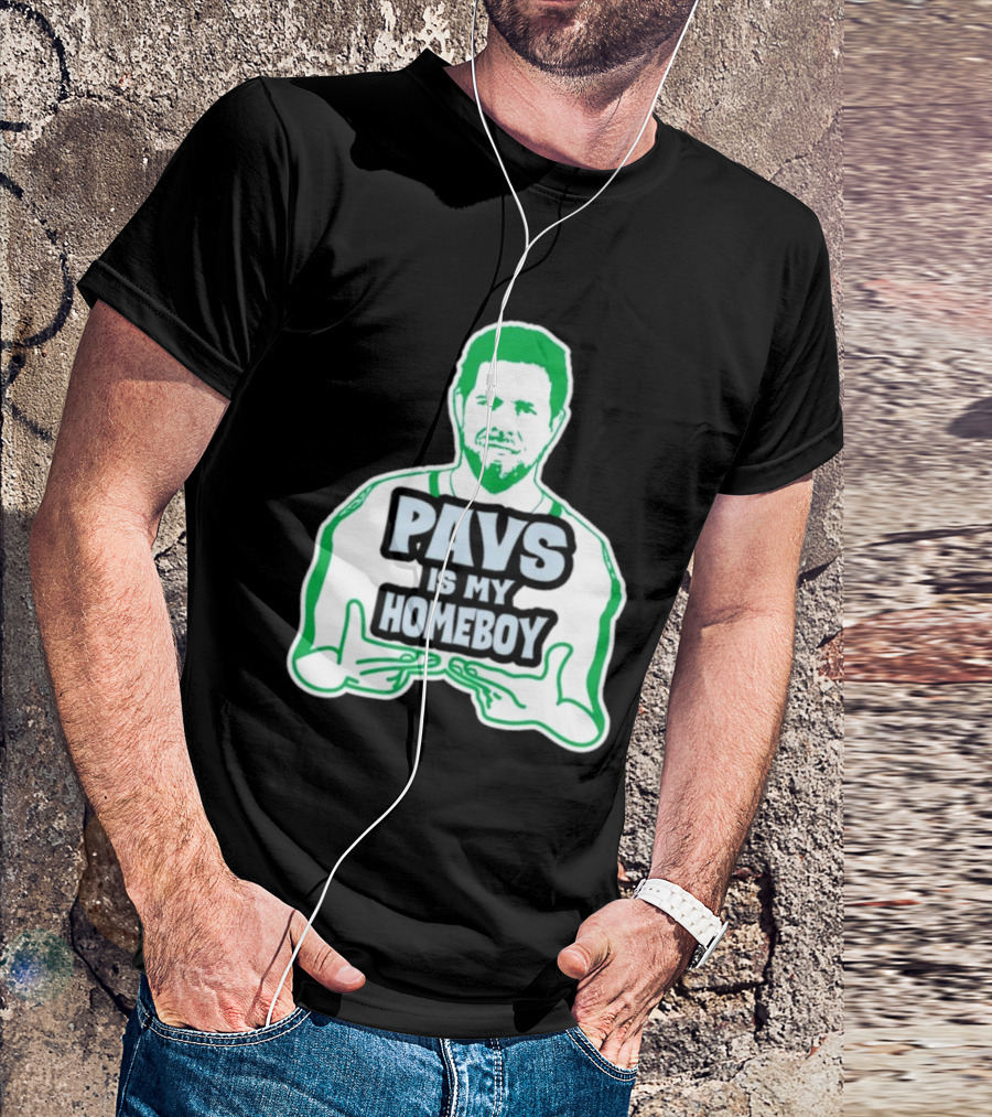 Dallas Stars Pavs Is My Homeboy Green And White T-Shirt