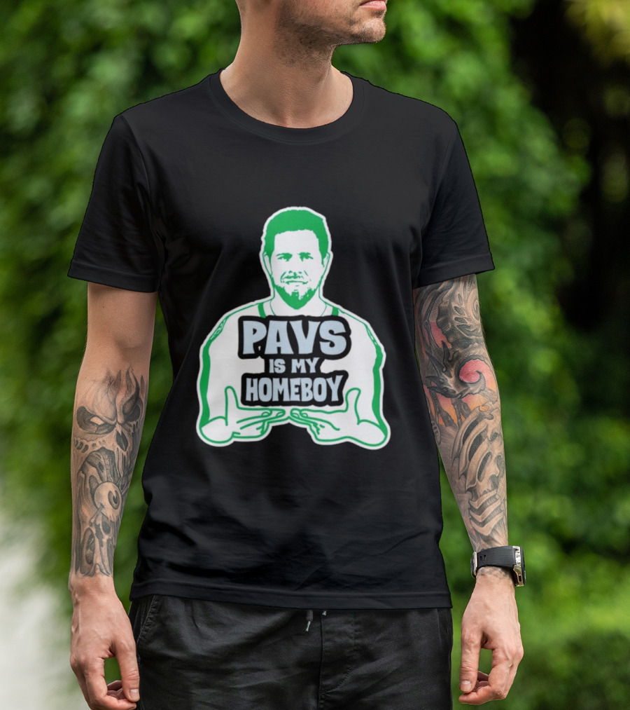 Dallas Stars Pavs Is My Homeboy Green And White T-Shirt