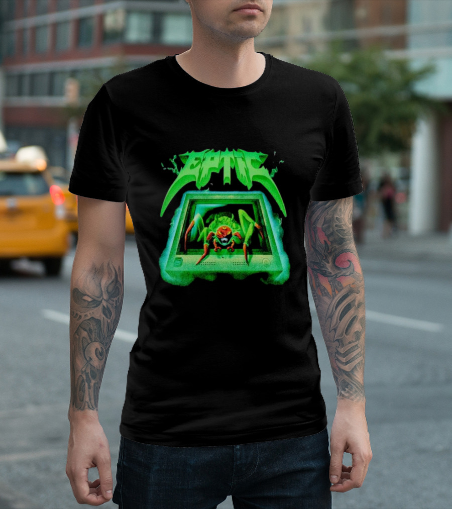 Eptic Interweb Vintage Spider on Screen T-Shirt