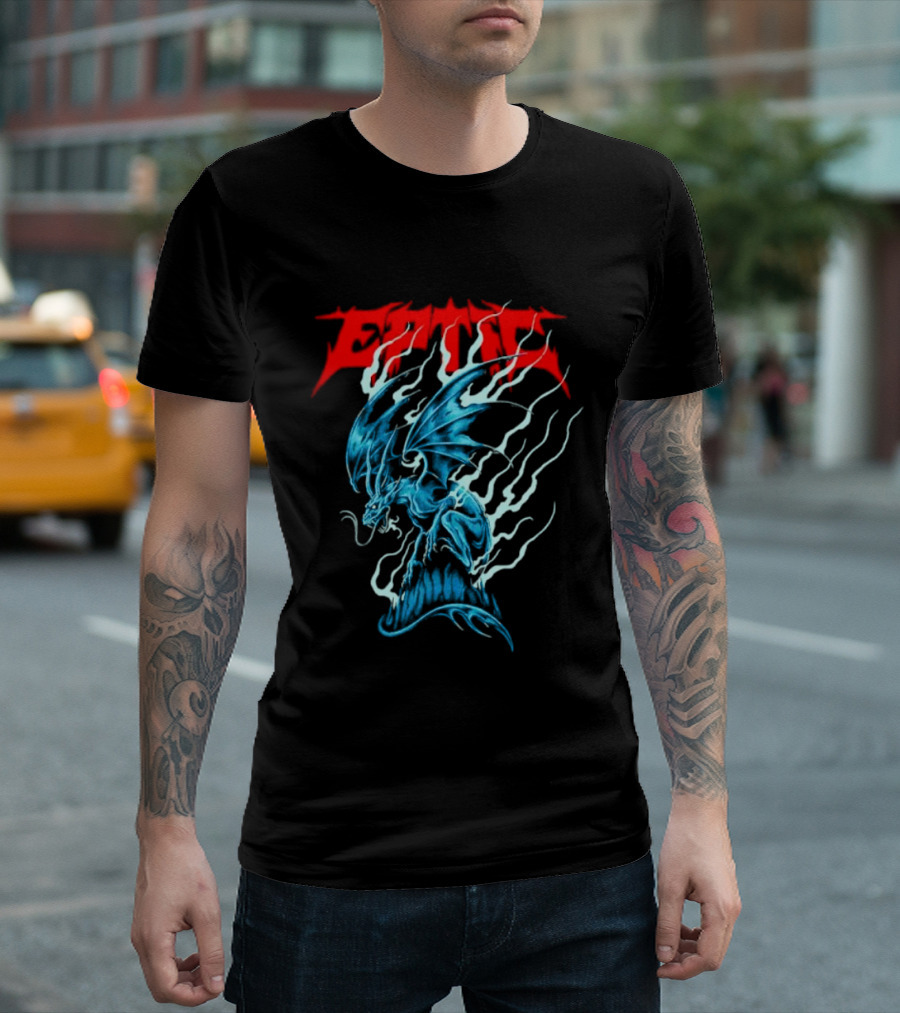 Eptic Blue Dragon Flame Art Collaboration with Yara Noe T-Shirt