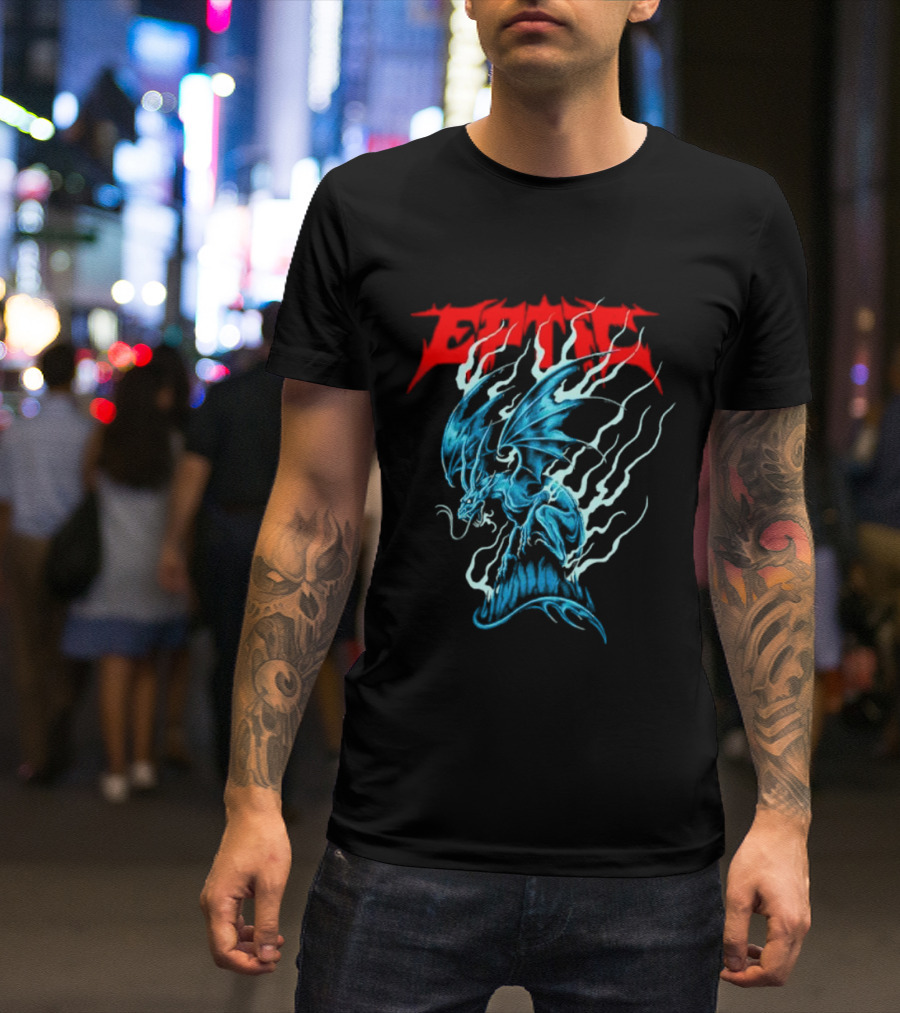 Eptic Blue Dragon Flame Art Collaboration With Yara Noe T-Shirt