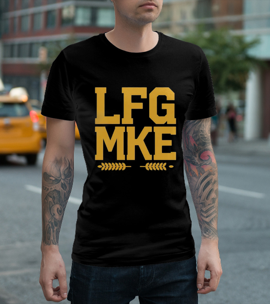 Milwaukee Brewers LFG MKE Wheat Stalks T-Shirt