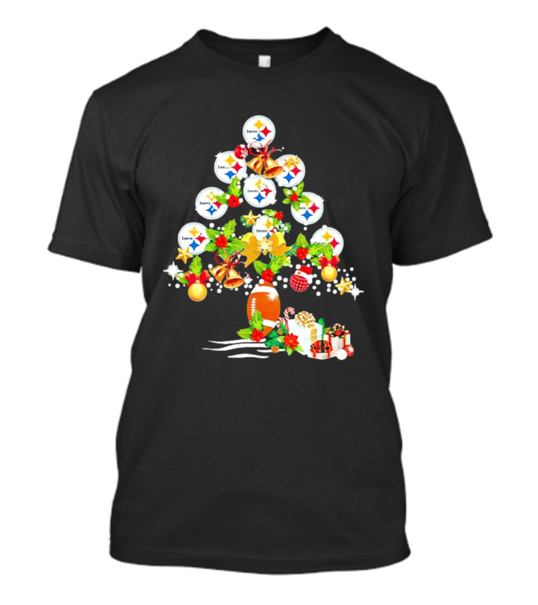 Pittsburgh Steelers Christmas Tree Holiday Football Ornaments And Gifts T-Shirt