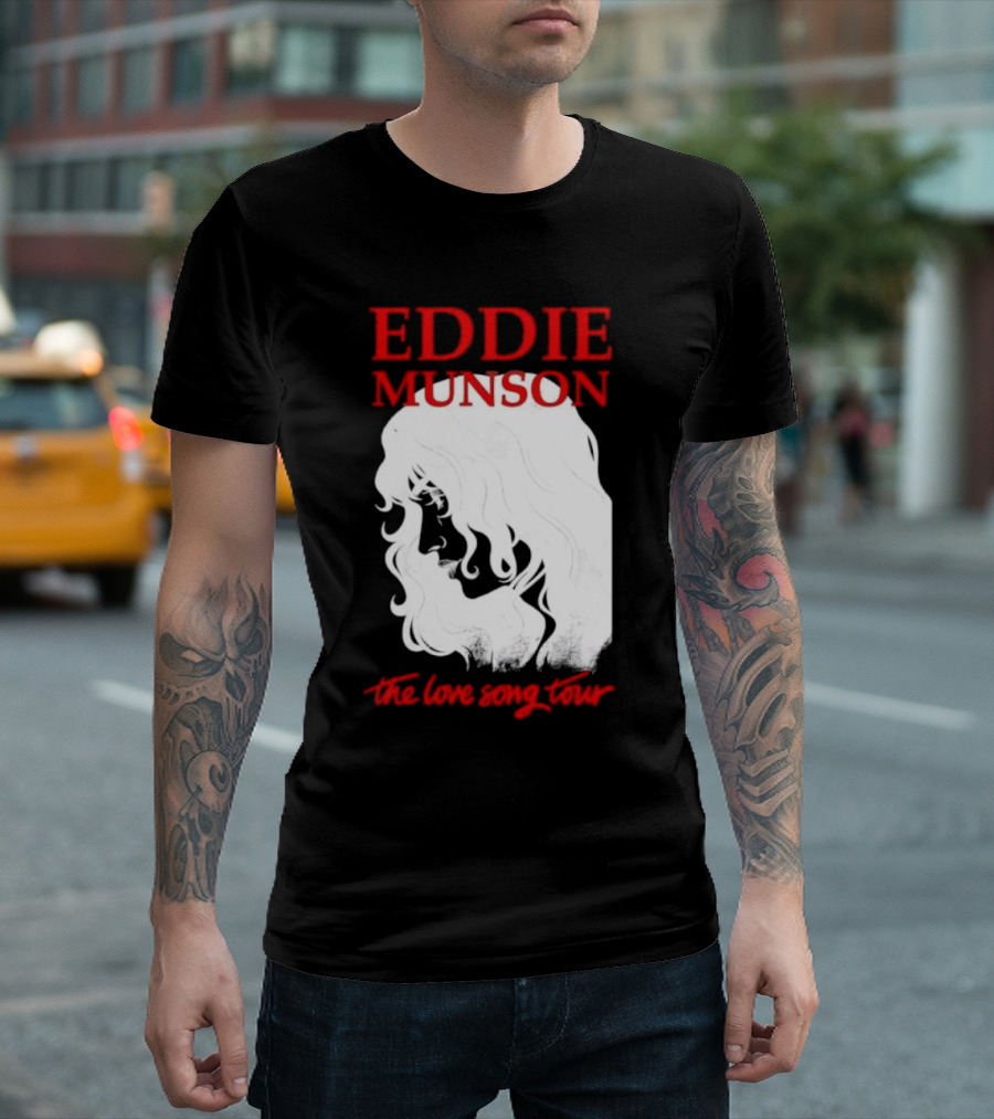 Eddie Munson The Love Song Tour Silhouette Portrait in T-Shirt
