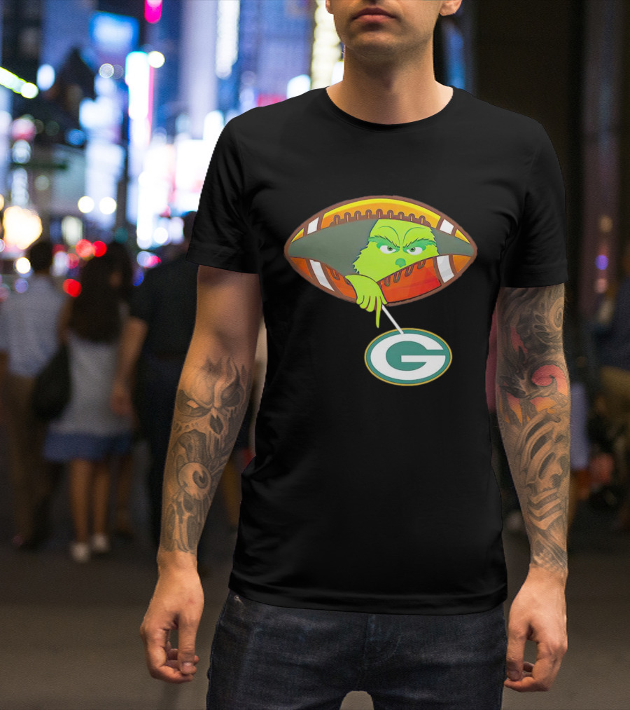 Grinch Ew Football Green Bay Packers Mockery T-Shirt