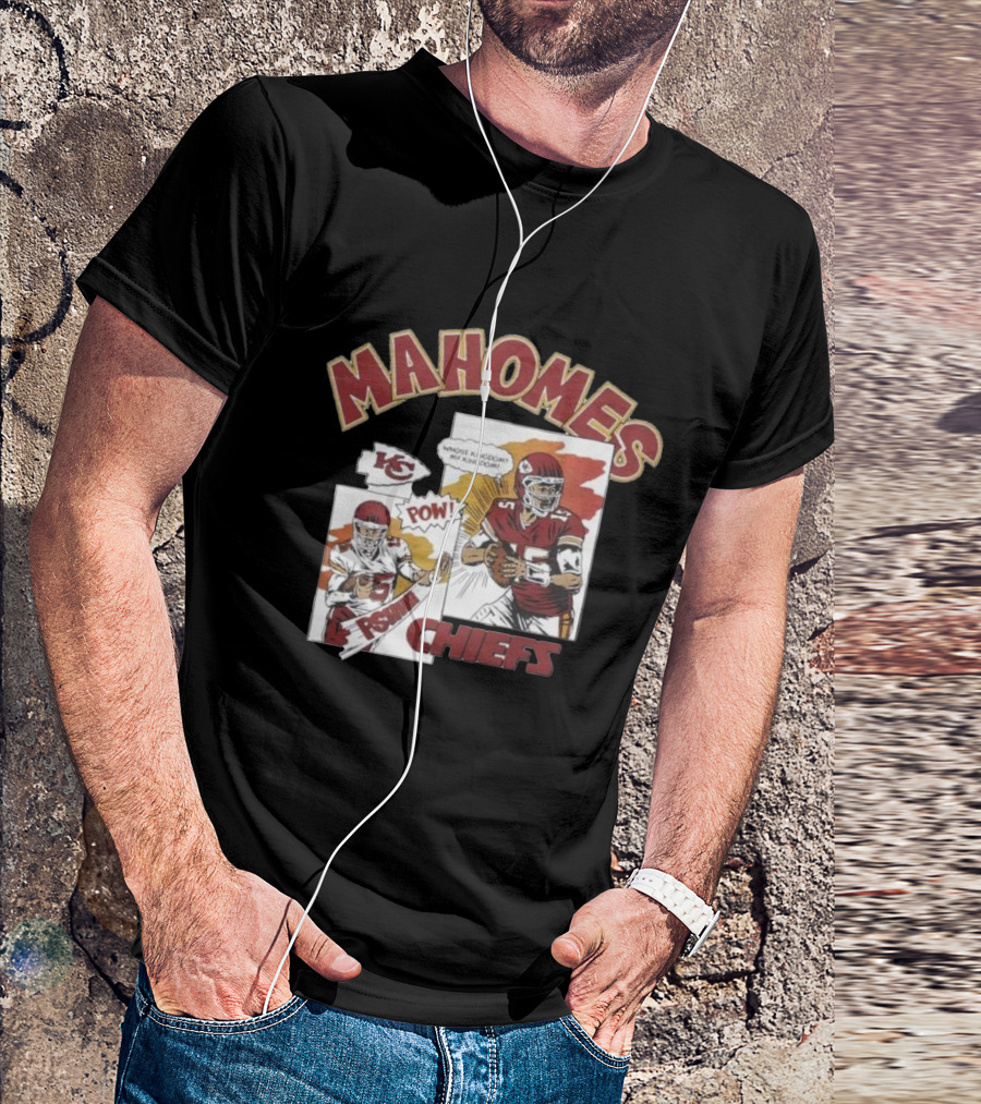 Kansas City Chiefs POW Mahomes Comic Book Whose Kingdom My Kingdom T-Shirt