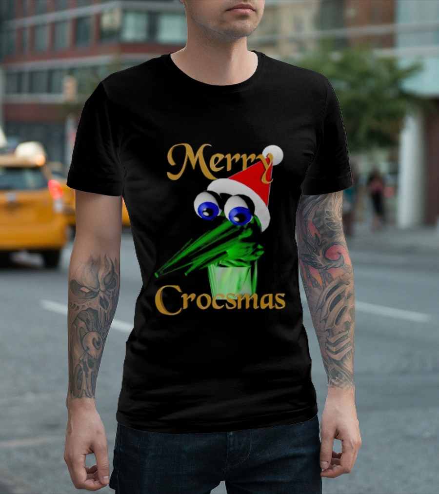 Merry Crocsmash Kekcroc Christmas Santa Hat T-Shirt