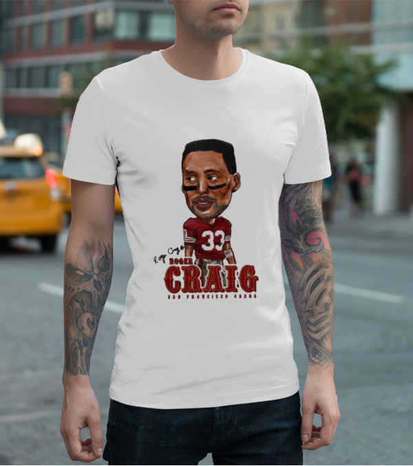 Roger Craig San Francisco 49ers 33 Big Head Character T-Shirt
