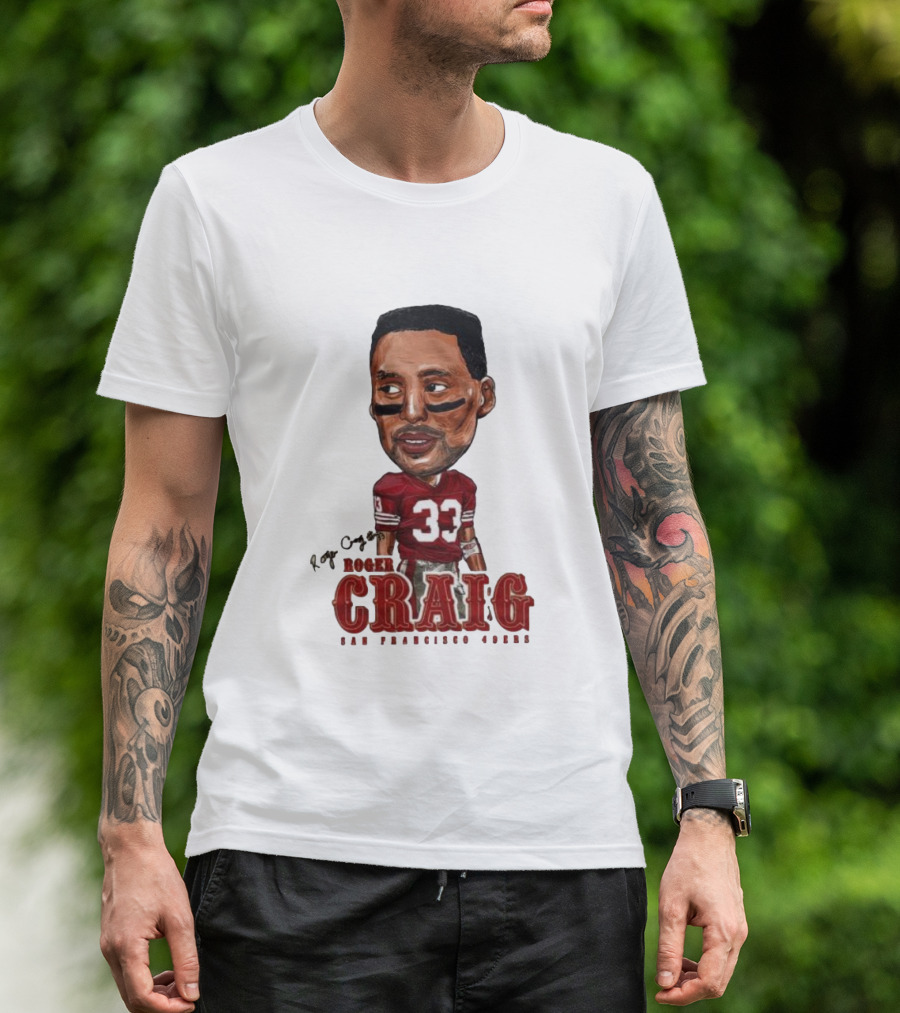 Roger Craig San Francisco 49ers 33 Big Head Character T-Shirt