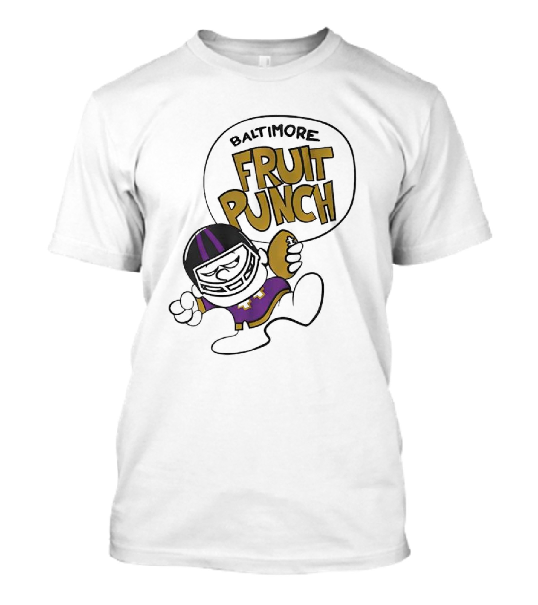 Baltimore Fruit Punch Football Character Purple And Gold T-Shirt