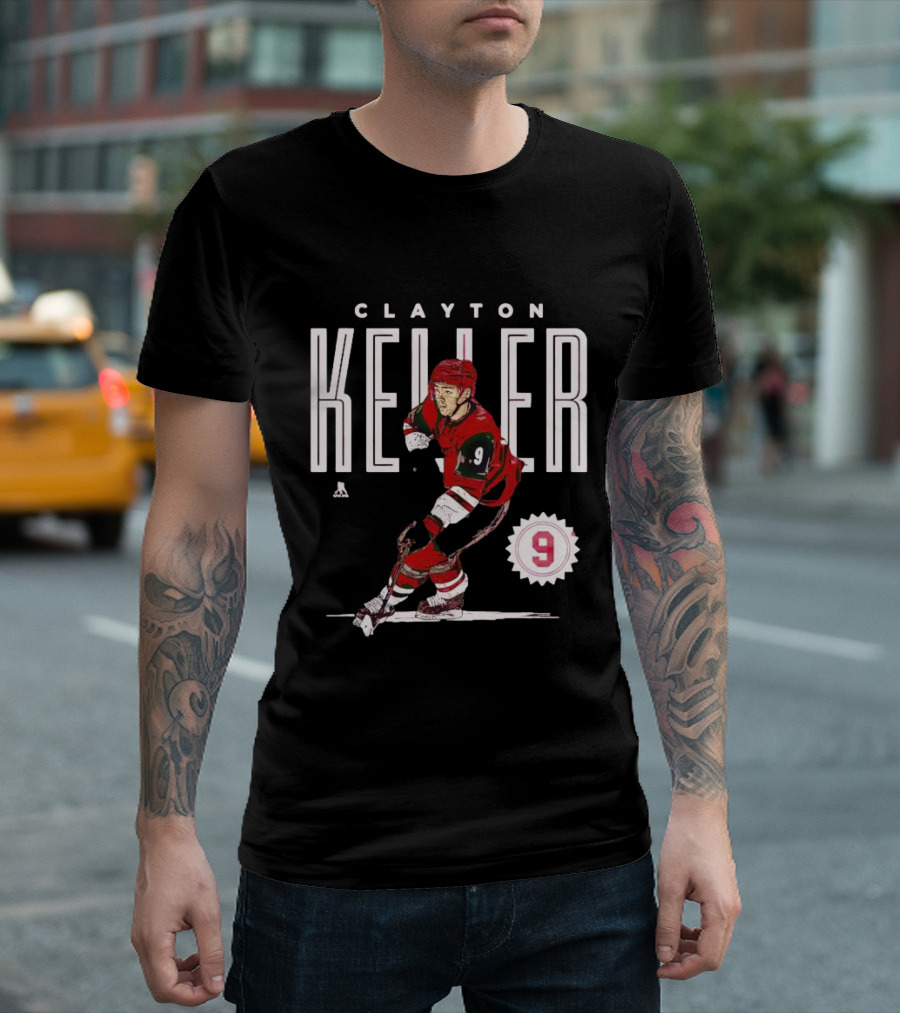 CLAYTON KELLER ARIZONA NUMBER 9 HOCKEY PLAYER T-Shirt