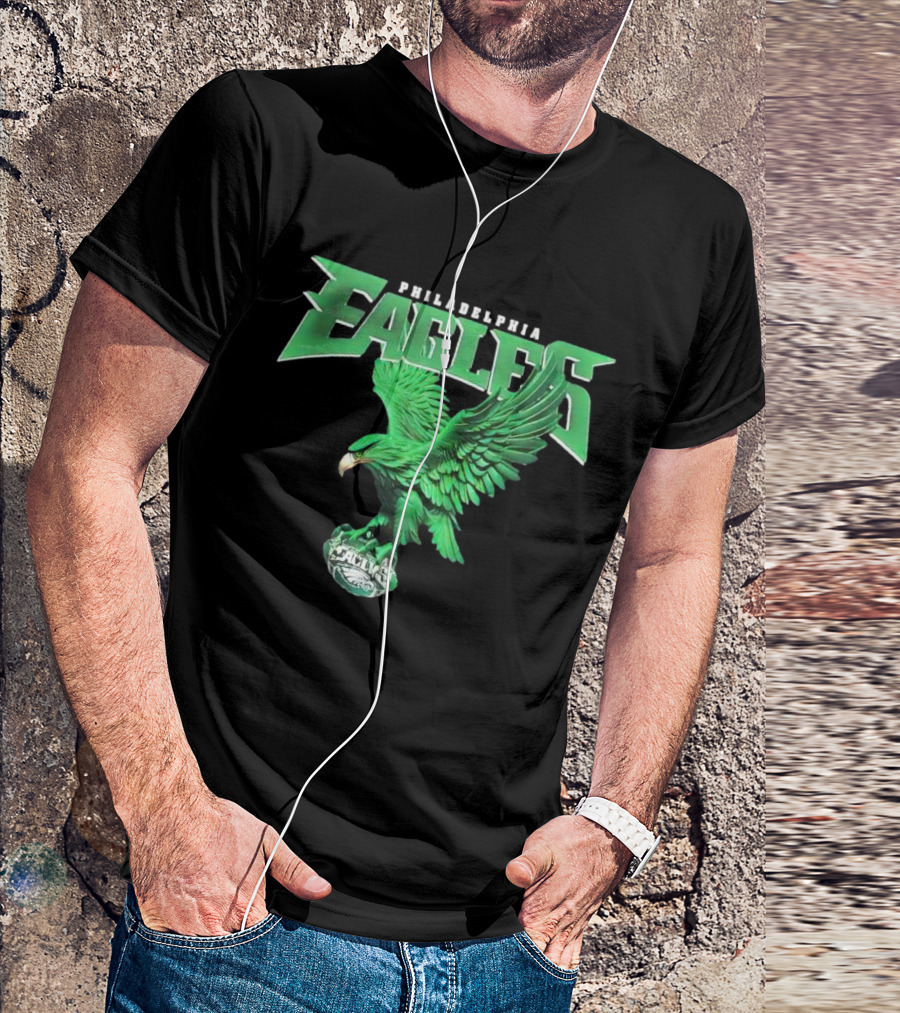 Philadelphia Eagles Green Soaring Eagle T-Shirt