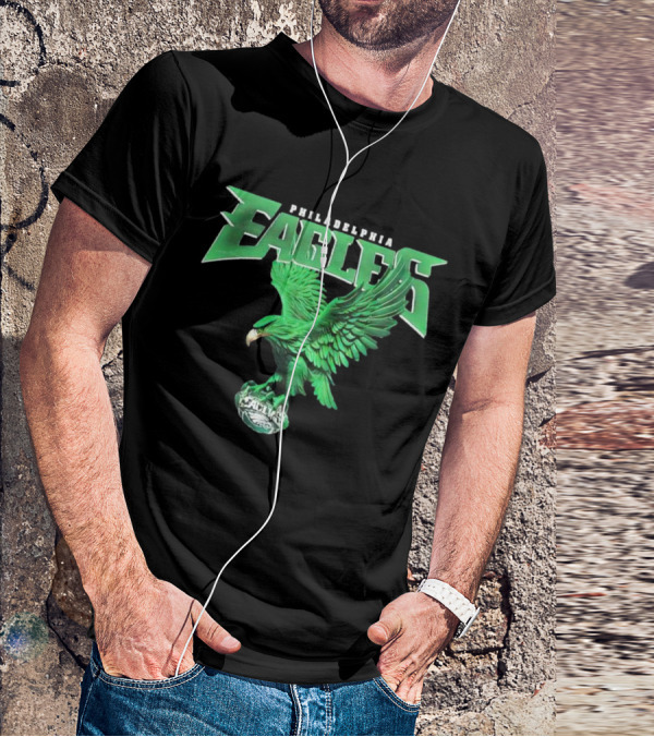 Philadelphia Eagles Green Soaring Eagle T-Shirt