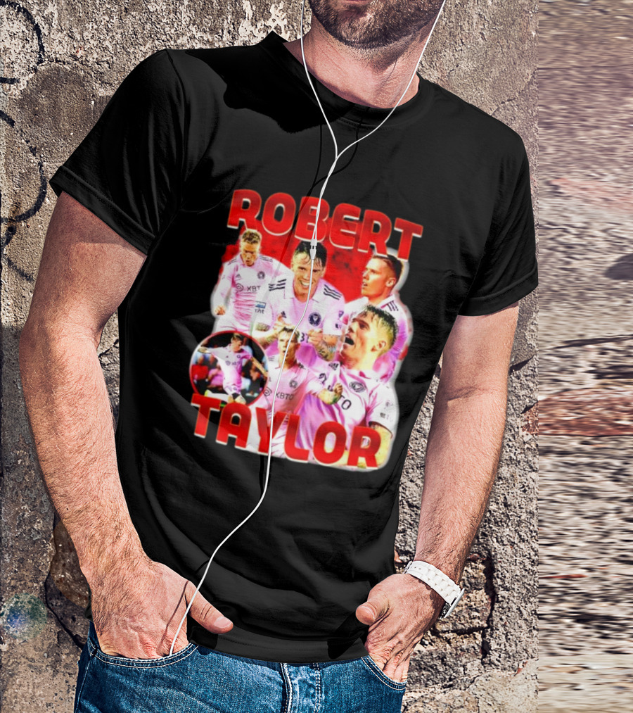 Robert Taylor Inter Miami CF Bootleg Style Collage T-Shirt
