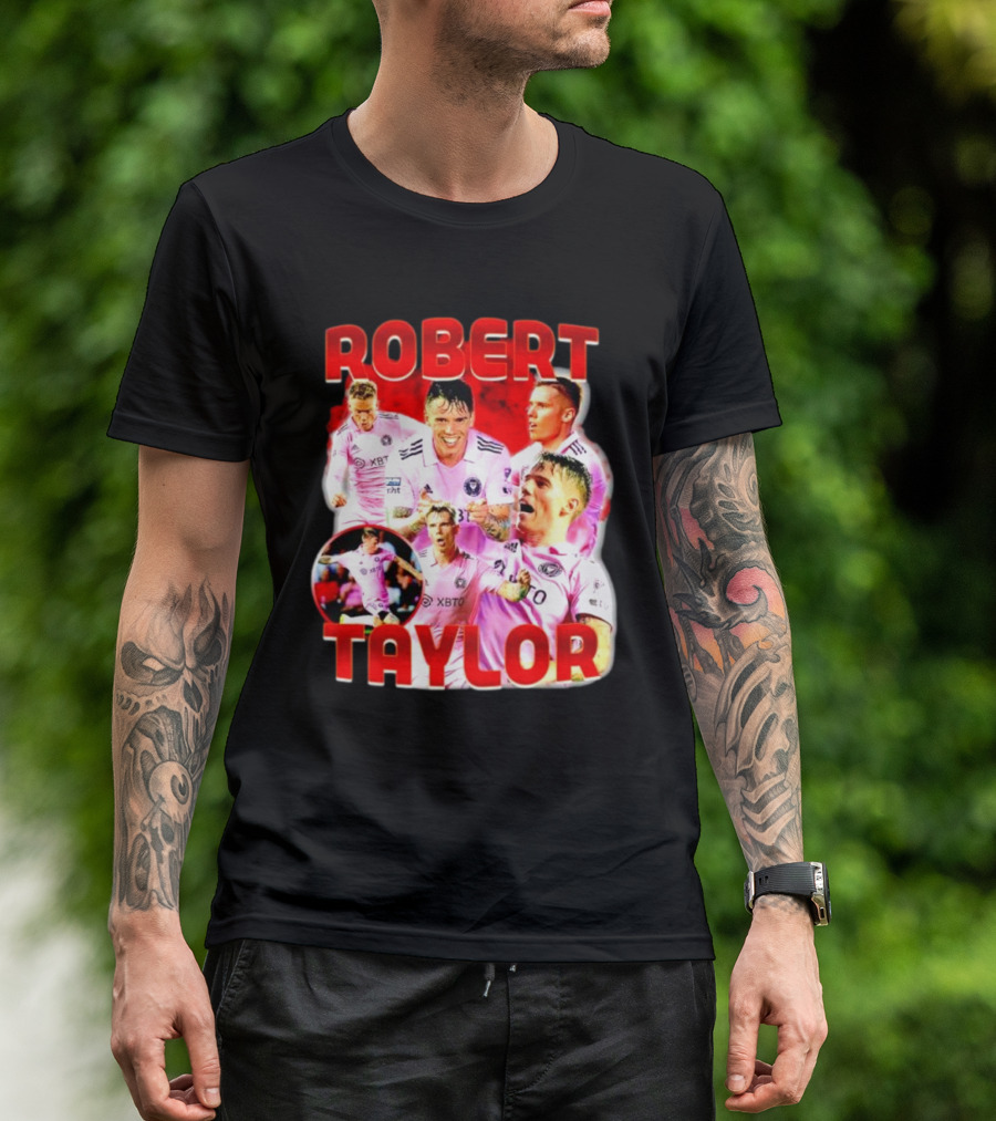 Robert Taylor Inter Miami CF Bootleg Style Collage T-Shirt