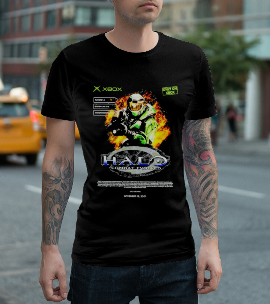 Xbox Halo Combat Evolved Only On Xbox November 15 2001 T-Shirt