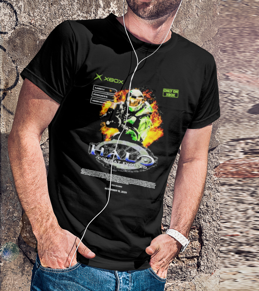 Xbox Halo Combat Evolved Only On Xbox November 15 2001 T-Shirt