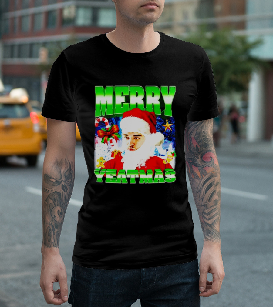 Merry Yeatmas Yeat Rapper Christmas Santa Claus Holiday T-Shirt