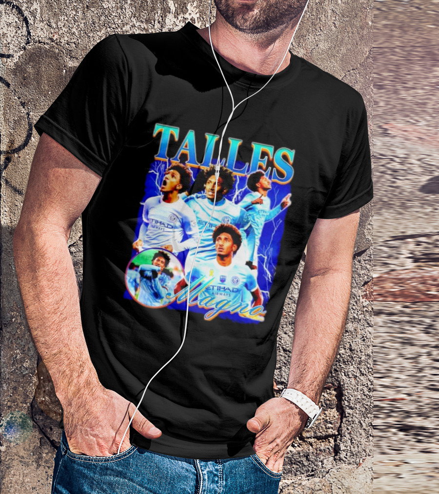 Talles Magno Etihad Airways Lightning Soccer Montage T-Shirt