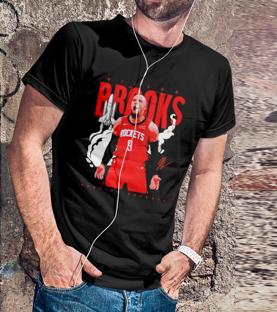 Dillon Brooks Rockets 9 Signature Houston Space T-Shirt