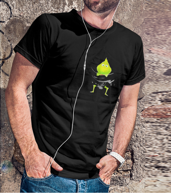 Grinch Peeking From Pocket T-Shirt