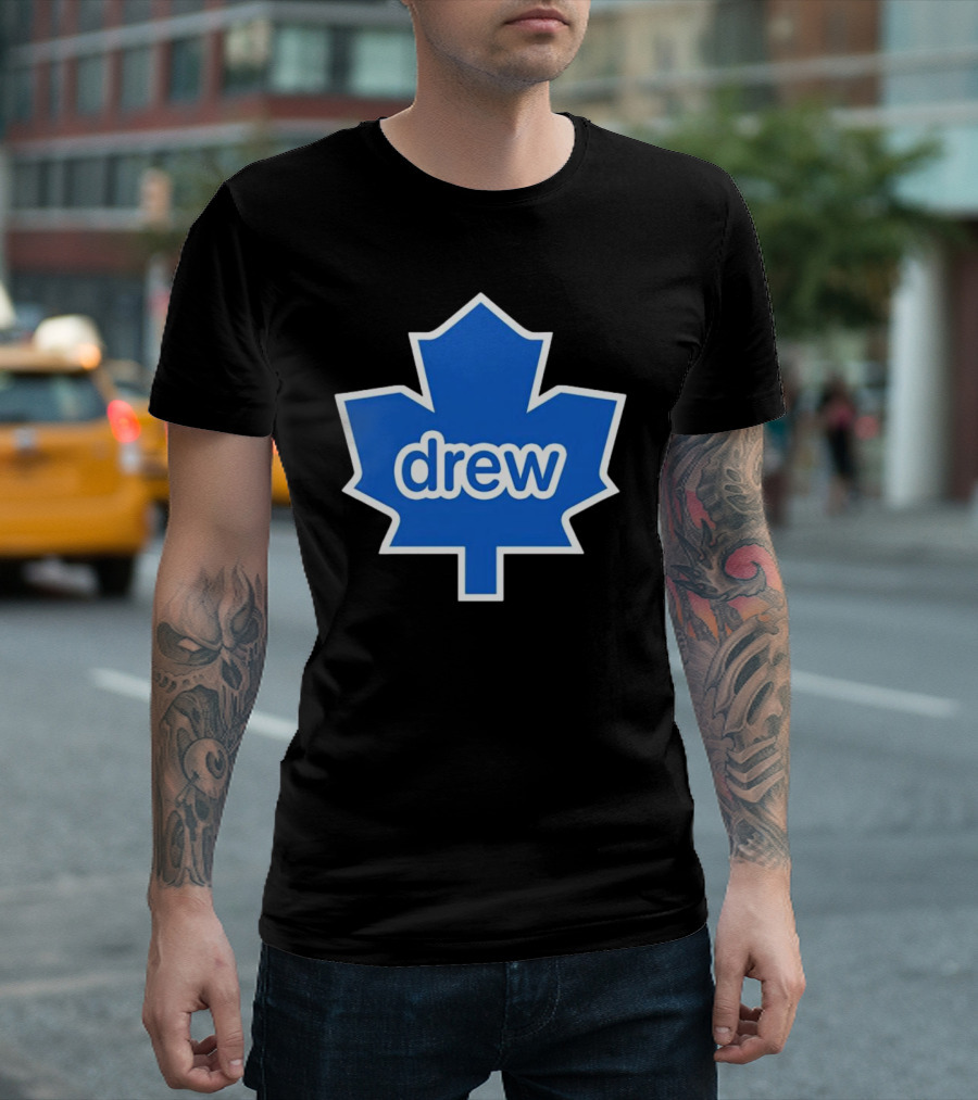 Toronto Maple Leaf Drew Logo Blue Leaf T-Shirt