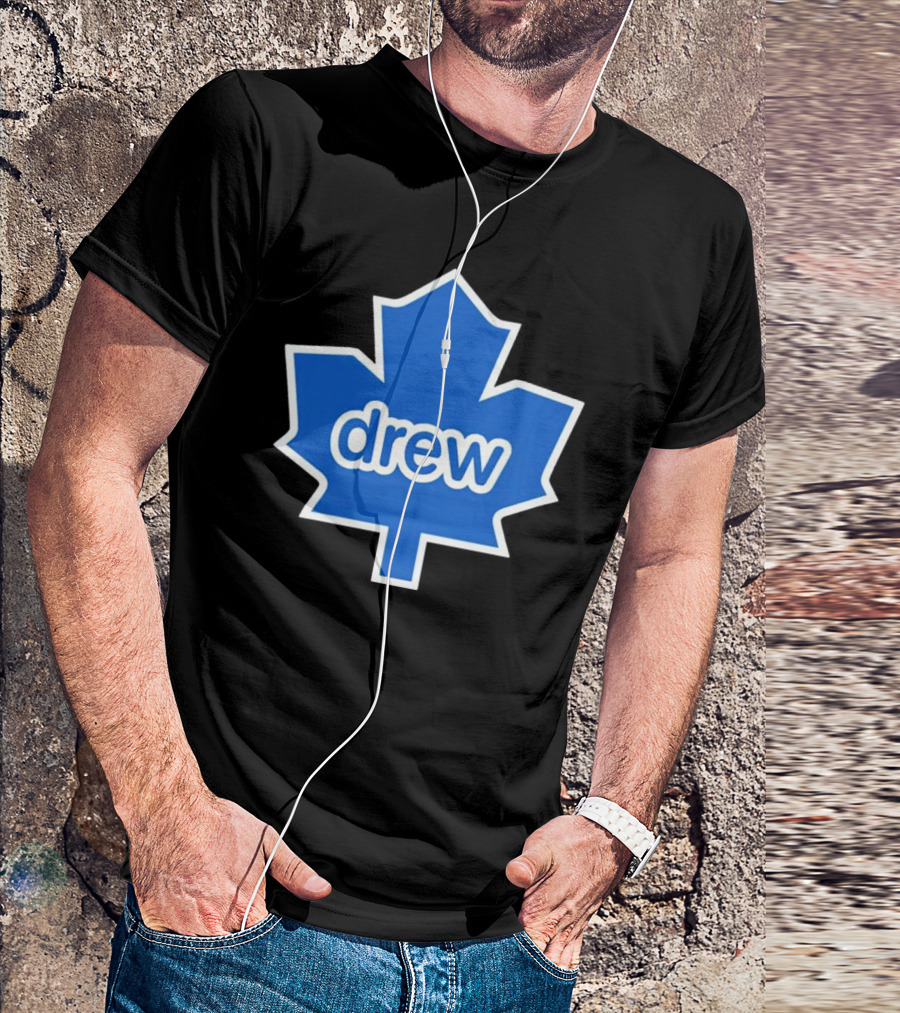 Toronto Maple Leaf Drew Logo Blue Leaf T-Shirt