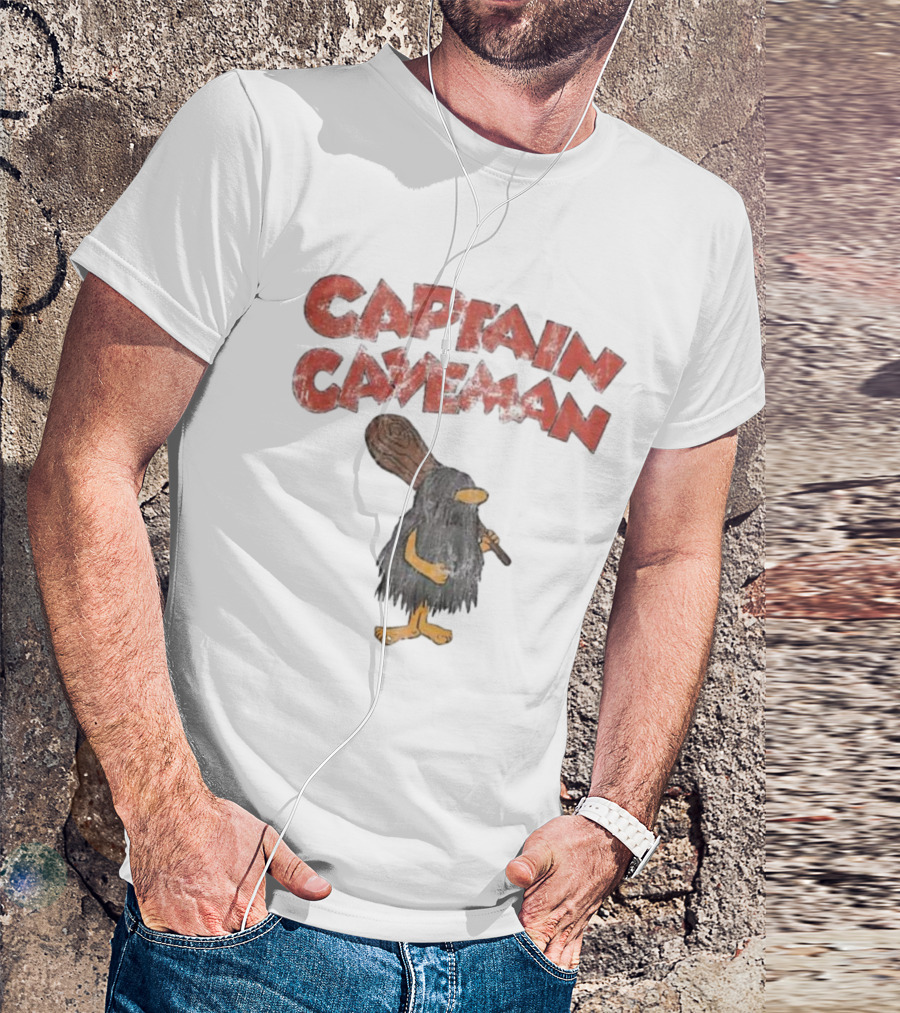 Captain Caveman Vintage Retro Cartoon Character T-Shirt