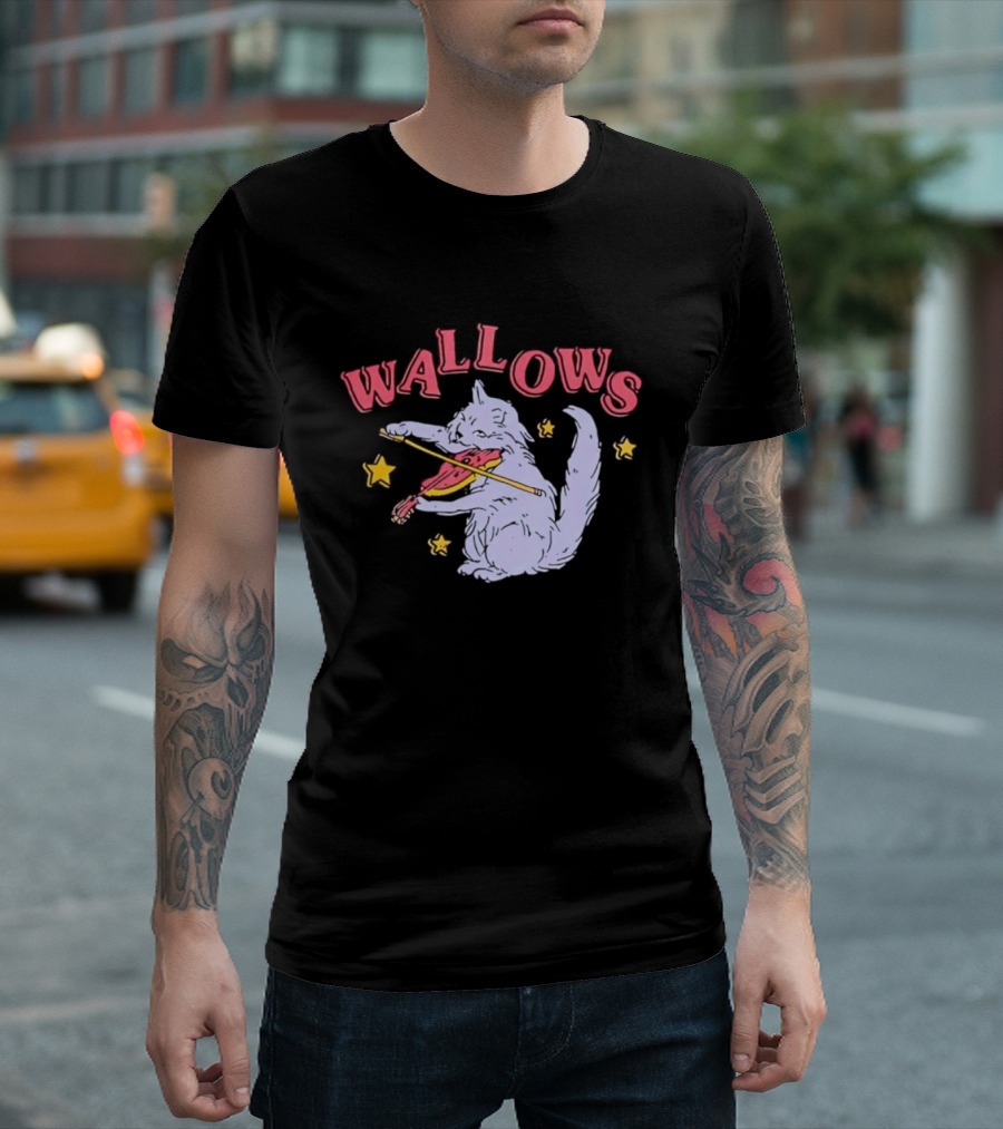 Wallows Playing Cat Fiddle with Stars T-Shirt