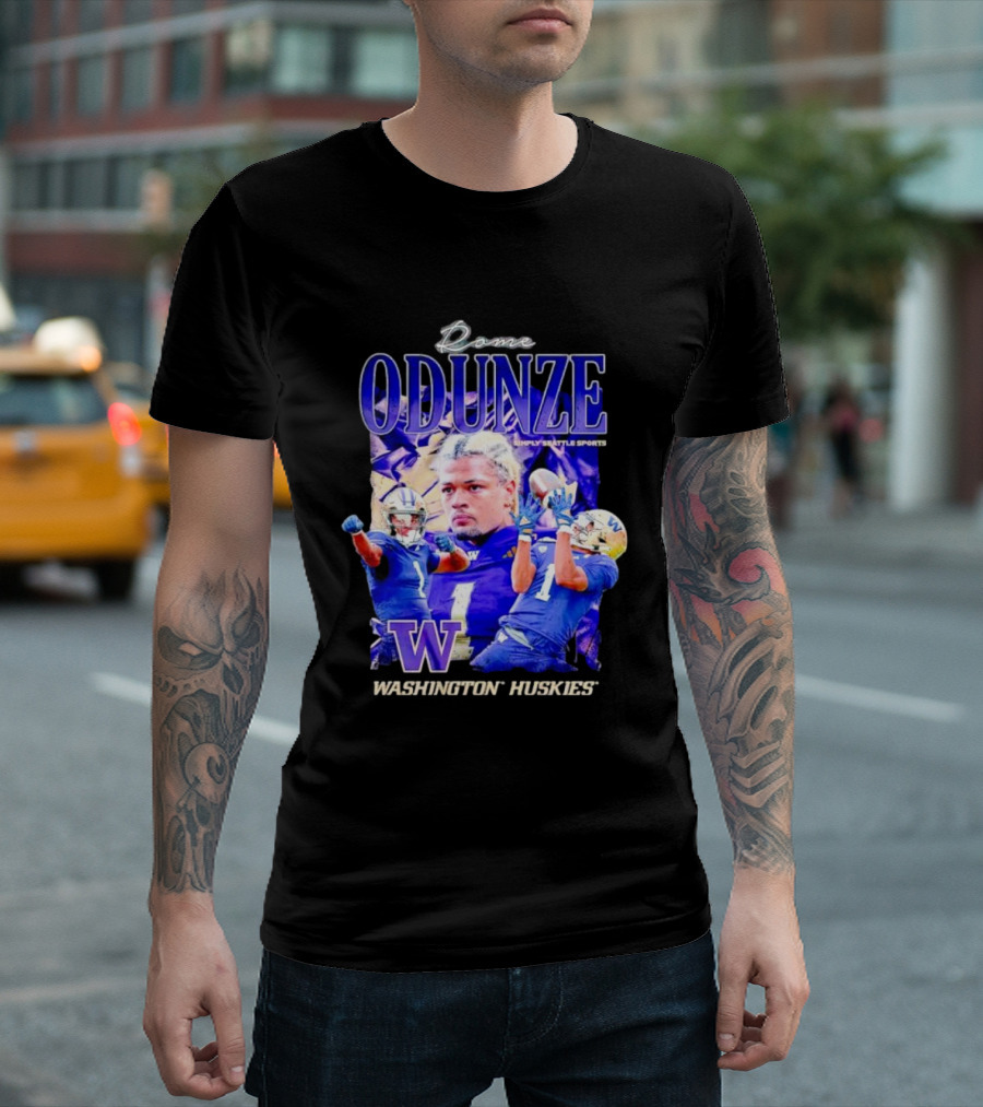 Rome Odunze Washington Huskies Montlake Icon Vintage T-Shirt