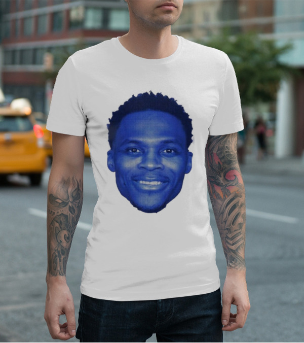 Westbrook Blue Half-tone Big Head T-Shirt